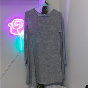 Gray long sleeve dress